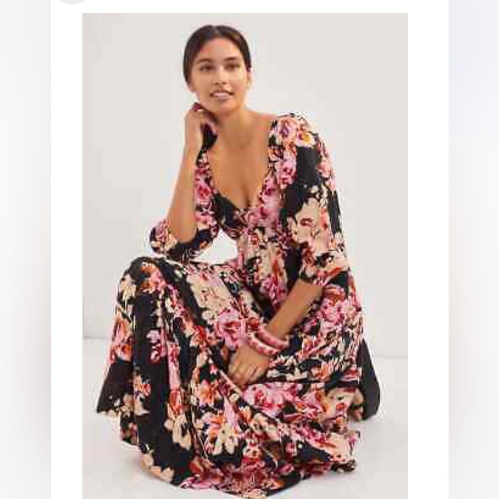 Anthropologie Blossom Maxi Dress